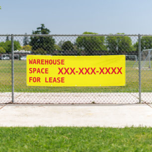 Customise Large For Lease Warehouse/Retail/Office  Banner