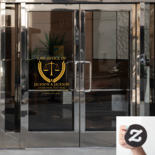 Customise Lawyer Law Office Detailed Front Gold