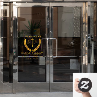 Customise Lawyer Law Office Detailed Front Gold