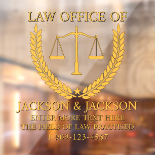 Customise Lawyer Law Office Detailed Front Gold