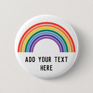 Customise LGBT Pride Rainbow 6 Cm Round Badge