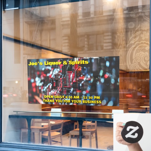 Customise Liquor Store Spirits Wine Front  (Cafe Window)