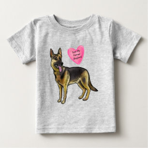 Customise Love My German Shepherd Dog Pet Baby T-Shirt