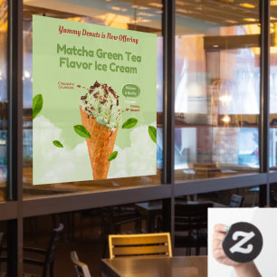 Customise Matcha Green Tea Ice Cream Doughnut Shop