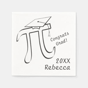 Customise Math Pi Graduation Paper Napkins