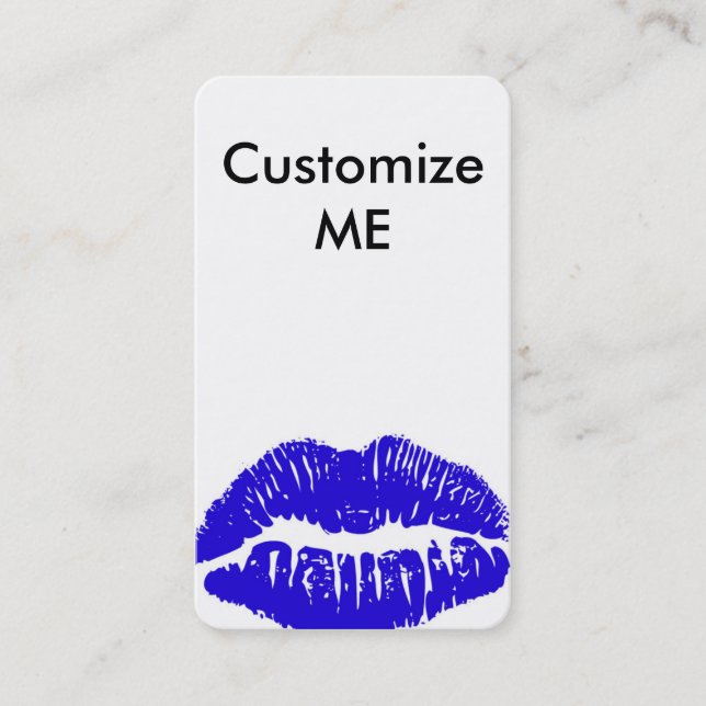 Customise ME! Blue Lips Business card (Front)