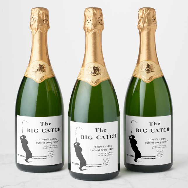 Customise Me - Classic Fisherman Sparkling Wine La Sparkling Wine Label (Bottles)