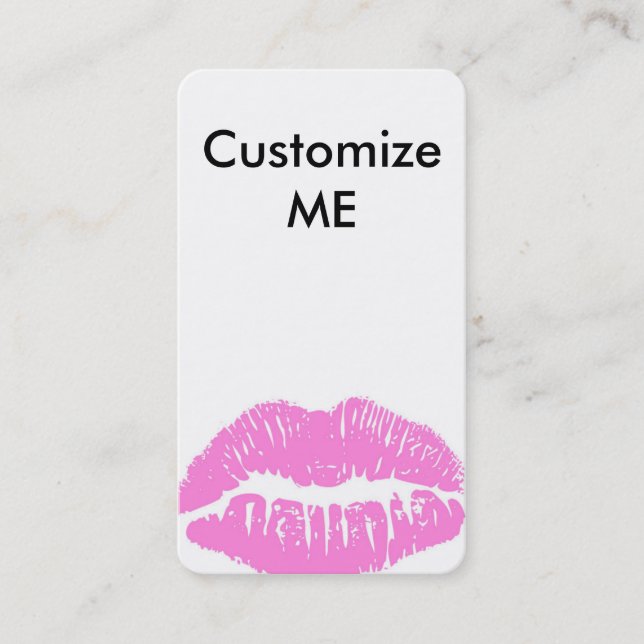 Customise ME! Light Pink Lips Business card (Front)