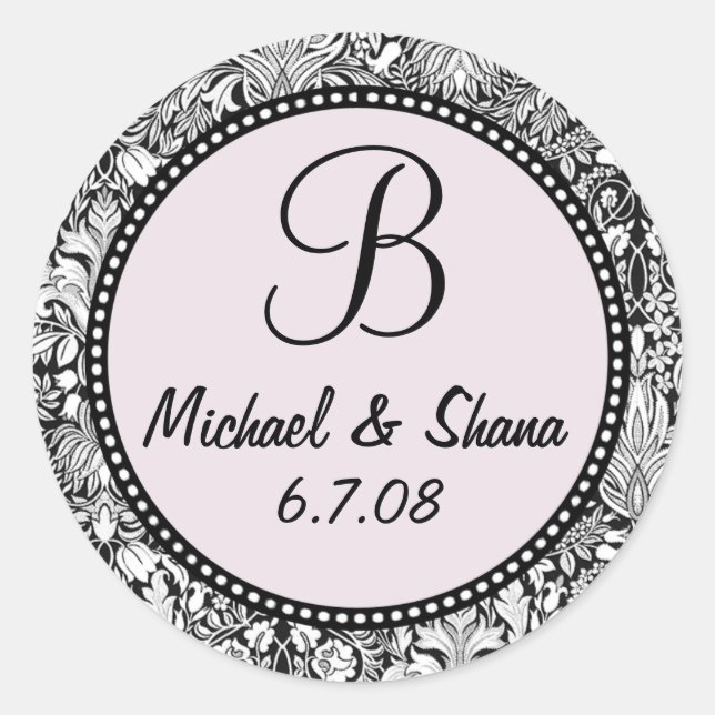 Customise Me! ...Monogram Wedding Sticker (Front)