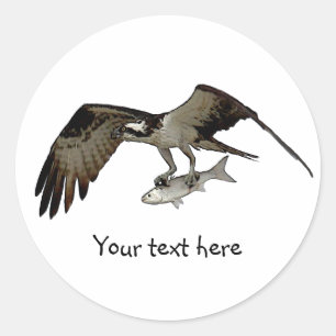Customise Me! Osprey with Fish Classic Round Sticker