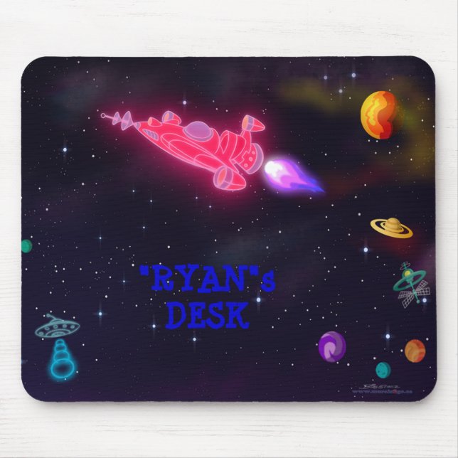 "customise me!" Outer Space Mouse Pad (Front)