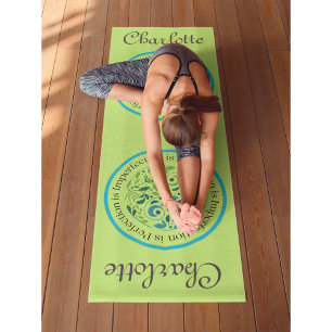 (Customise me) Yin Yang Olive Workout, Pilates and Yoga Mat