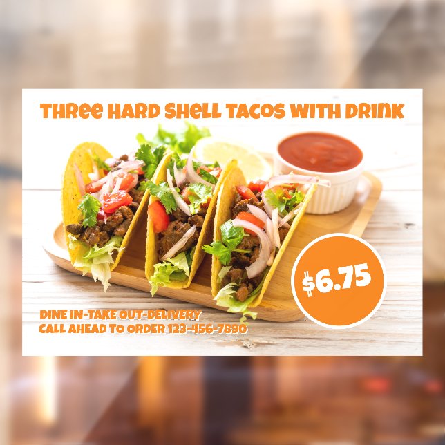 Customise Mexican Food Hard Shell Tacos Drink Huge (Sheet 2)