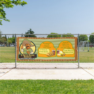 Customise Mexican Restaurant Food Pricing Large Banner