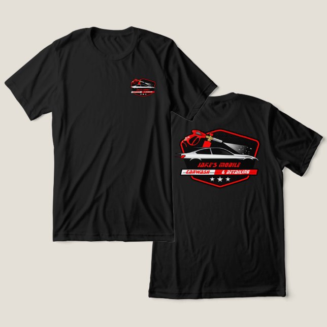 Customise Mobile Car Wash Detailing Business  Tri-Blend Shirt (Design Front & Back)