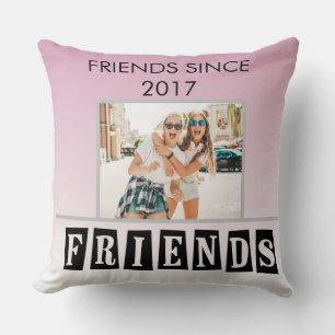 Customise Modern Best Friends Chic Quote Cushion