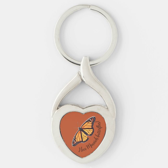 Customise Monarch butterfly Key Ring (Front)