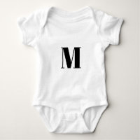 Customise monogram initial black white