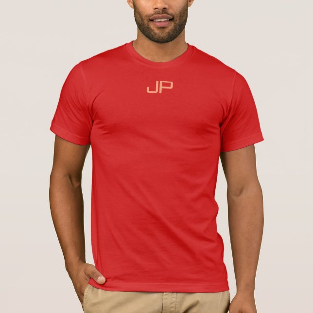 Customise Monogrammed Initial Mens Template T-Shirt (Front)