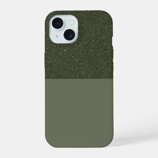 Customise Moss Green Noise iPhone 15 Case (Back)