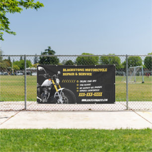 Customise Motorcycle Repair Shop Business Large Banner