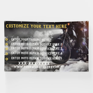 Customise Motorcycle Repair Shop Large Banner