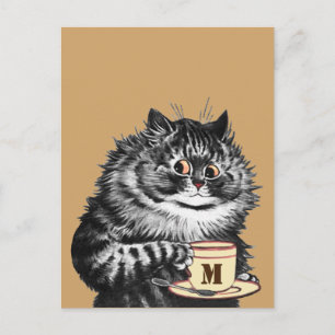 Customise Mug Initial, Louis Wain Postcard
