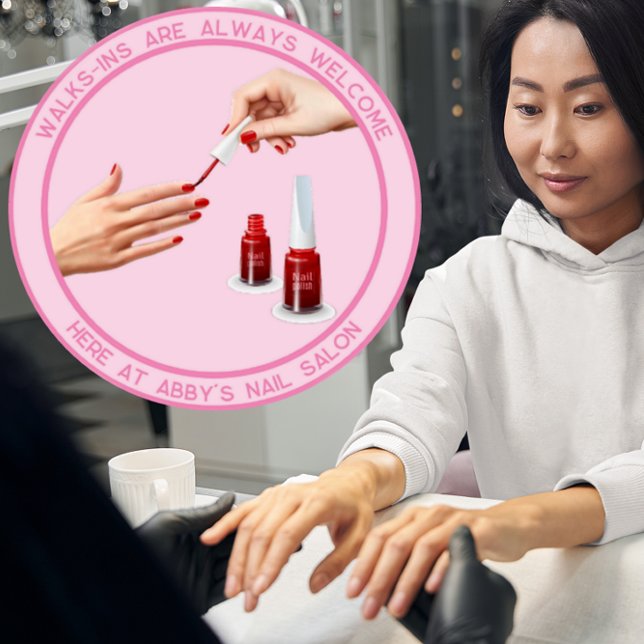 Customise Nail Pedicure Salon Walk Ins Welcome  (Creator Uploaded)