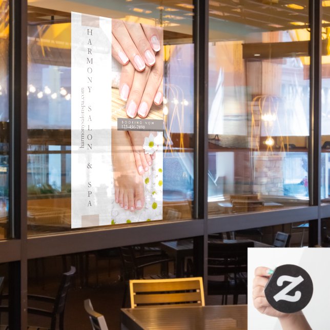 Customise Nail Salon Pedicure Nails Large  (Restaurant Window)