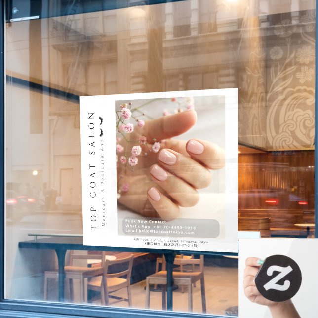 Customise Nails Pedicure And Eyelashes Promotional (Cafe Window)