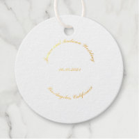 Customise Name, date black curved letters wedding