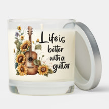 Customise Name Guitar With Sunflower