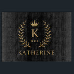 Customise Name & Initial Black White Gold Monogram Cutting Board<br><div class="desc">Introducing our Customise Name & Initial Black White Gold Monogram collection – a bespoke fusion of sophistication and personalisation. Tailored for those who appreciate unique details, this collection allows you to add your name and initials to a timeless black and white palette, elegantly accented with gold monogramming. Whether you're looking...</div>