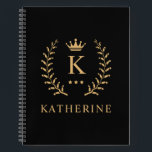 Customise Name & Initial Black White Gold Monogram Notebook<br><div class="desc">Introducing our Customise Name & Initial Black White Gold Monogram collection – a bespoke fusion of sophistication and personalisation. Tailored for those who appreciate unique details, this collection allows you to add your name and initials to a timeless black and white palette, elegantly accented with gold monogramming. Whether you're looking...</div>