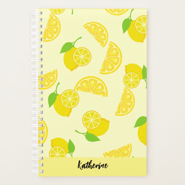 customise name lemon seamless  planner (Front)