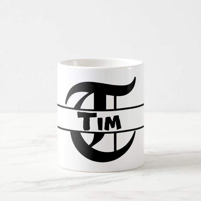 Customise Name Letter ornament  Coffee Mug (Center)
