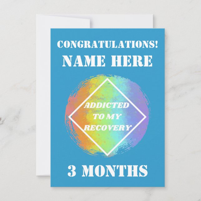Customise Name/Milestone Addicted To My Recovery Holiday Card (Front)
