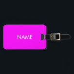 Customise name minimalist magenta white luggage tag<br><div class="desc">Customise name minimalist magenta white Luggage Tag 
customise,  personalise with your name</div>