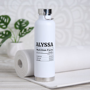 Customise Name Personalise Feminist Gift Zodiac Water Bottle