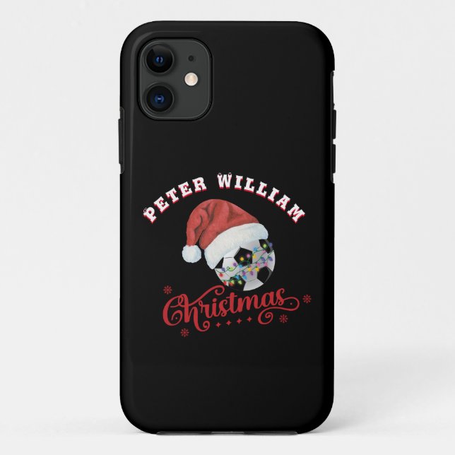 Customise Name Santa Christmas Soccer   Case-Mate iPhone Case (Back)