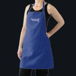 Customise name, text minimalist blue white apron<br><div class="desc">Customise with name,  text minimalist blue white Apron.

Great for cooks,  chefs,  pottery,  ceramics,  crafts,  work,  kitchen,  baking,  bbq,  grill,  and also businesses and stores,  etc</div>