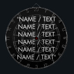 Customise Name text minimalist elegant black white Dartboard<br><div class="desc">Customise Name text minimalist elegant black white Dart Board
Customise,  personalise with name,  quote,  phrase,  or text</div>
