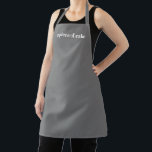 Customise Name text minimalist elegant grey white Apron<br><div class="desc">Customise Name text minimalist elegant grey white Apron
Customise,  personalise with name,  quote,  phrase,  or text.

Great for cooks,  chefs,  pottery,  ceramics,  crafts,  work,  kitchen,  baking,  bbq,  grill,  and also businesses and stores,  etc</div>