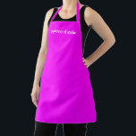 Customise Name text minimalist elegant magenta Apron<br><div class="desc">Customise Name text minimalist elegant magenta white Apron 
Customise,  personalise with name,  quote,  phrase,  or text

Great for cooks,  chefs,  pottery,  ceramics,  crafts,  work,  kitchen,  baking,  bbq,  grill,  and also businesses and stores,  etc</div>