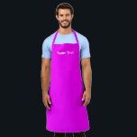 Customise Name text minimalist elegant magenta Apron<br><div class="desc">Customise Name text minimalist elegant magenta white Apron 
Customise,  personalise with name,  quote,  phrase,  or text

Great for cooks,  chefs,  pottery,  ceramics,  crafts,  work,  kitchen,  baking,  bbq,  grill,  and also businesses and stores,  etc</div>