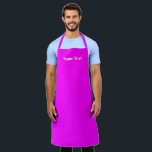 Customise Name text minimalist elegant magenta Apron<br><div class="desc">Customise Name text minimalist elegant magenta white Apron 
Customise,  personalise with name,  quote,  phrase,  or text

Great for cooks,  chefs,  pottery,  ceramics,  crafts,  work,  kitchen,  baking,  bbq,  grill,  and also businesses and stores,  etc</div>