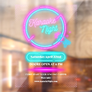 Customise Neon Karaoke Night Large