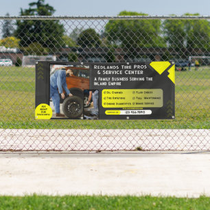 Customise New Used Tires Auto Repair Service Banner