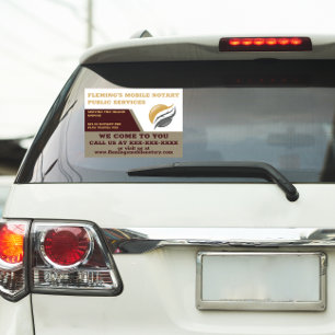 Customise Notary Public Vehicle Window Cling