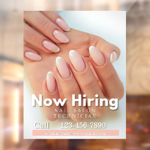 Customise Now Hiring Nail Salon Technician Pink